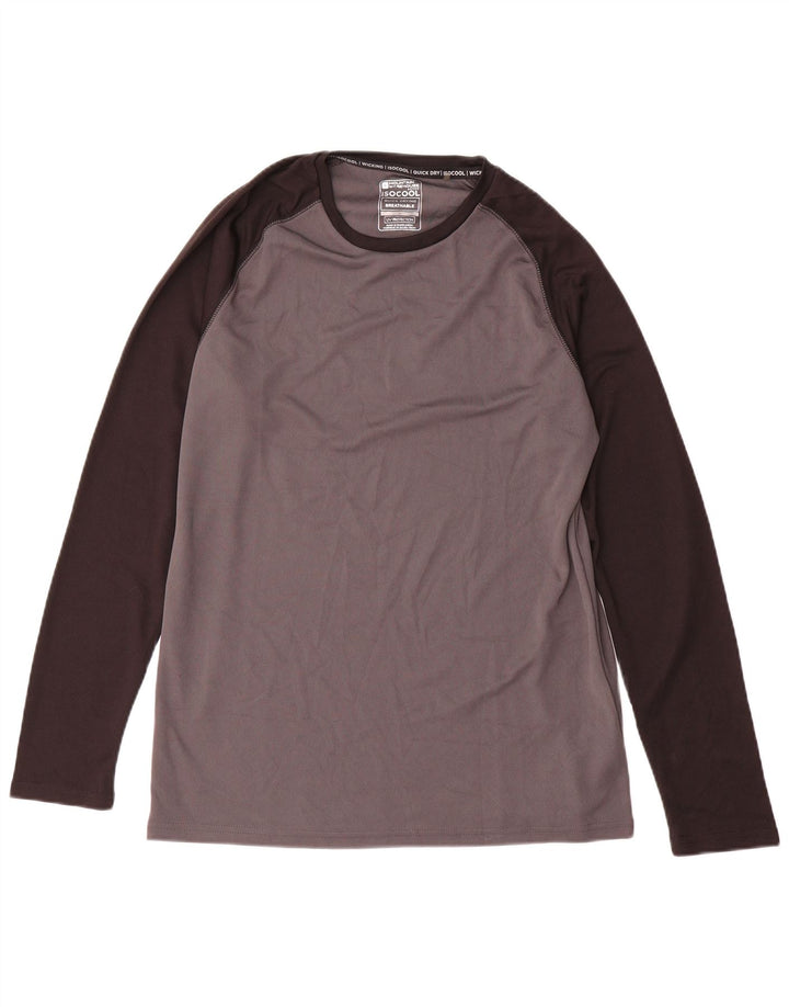Mountain Warehouse pentru bărbați IsoCool Top cu mânecă lungă, gri mediu, color block