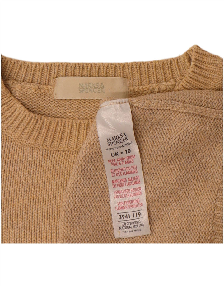 Marks & Spencer Pulover supradimensionat pentru femei cu gât de barcă UK 10 Mic Bej
