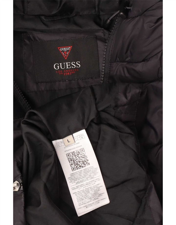Palton căptușit pentru femei Guess UK 16, mare, neagră, poliamidă