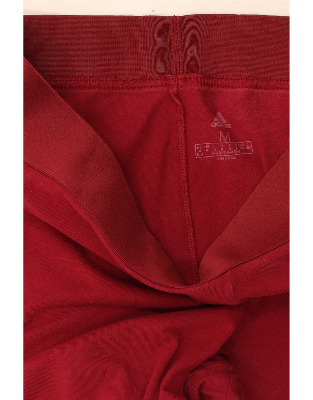 Leggings pentru femei Adidas UK 12/14, bumbac roșu mediu