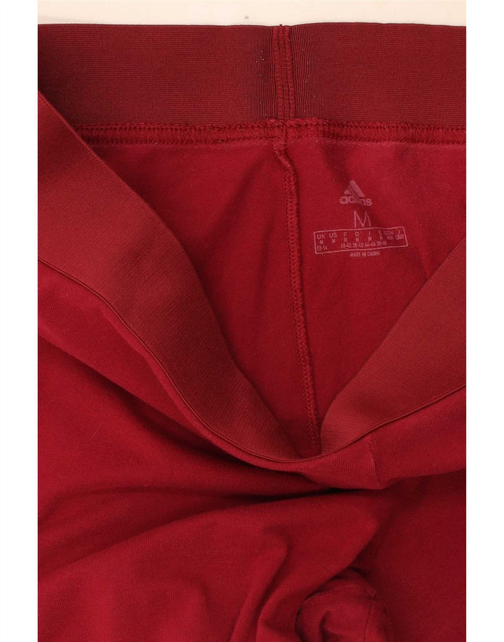 Leggings pentru femei Adidas UK 12/14, bumbac roșu mediu