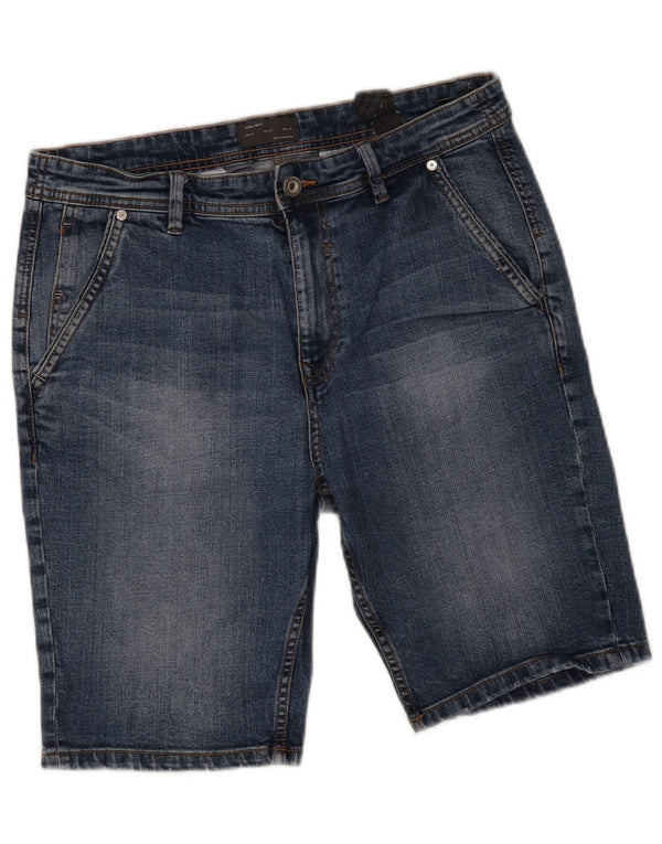 Pantaloni scurți din denim pentru bărbați Zara EU 42 Large W32 Blue