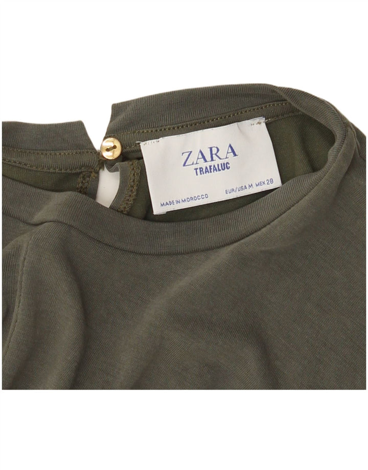 Combi fără mâneci Trafaluc pentru femei Zara UK 14 Medium Khaki