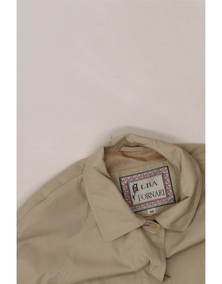 ALBA FORNARI Womens Overcoat IT 48 XL Beige Polyester Vintage Alba Fornari and Second-Hand Alba Fornari from Messina Hembry 