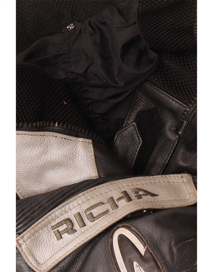 Pantaloni din piele pentru bărbați Richa EU 52 Large W34 L29 Black Colorblock