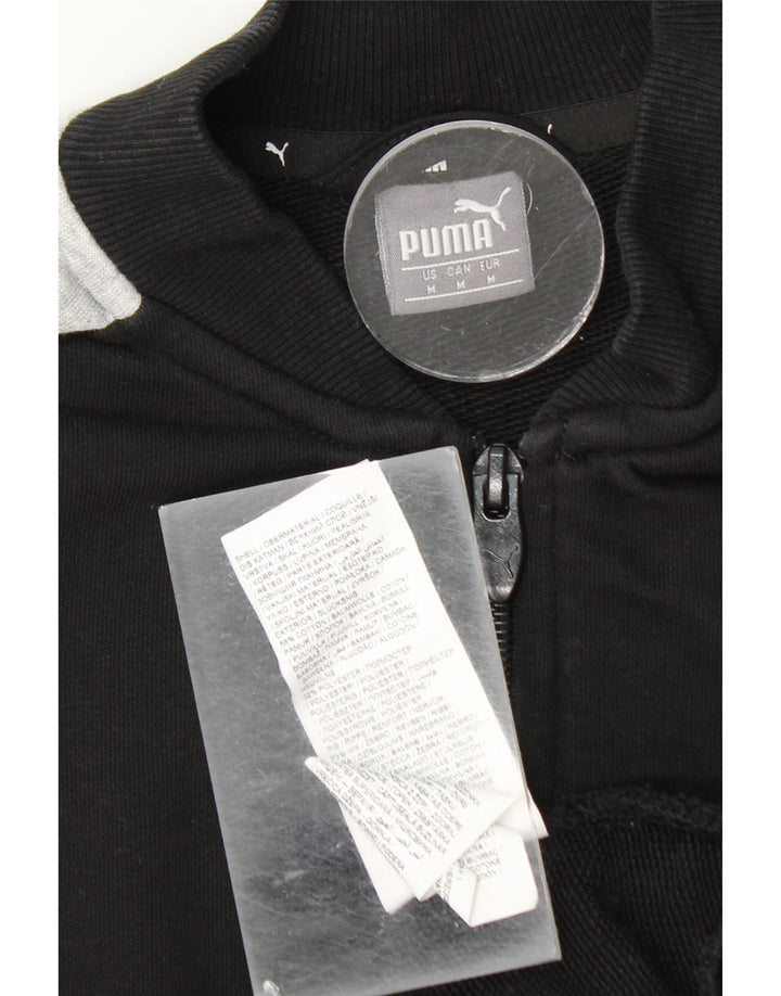Jachetă de top cu trening grafic Puma pentru femei UK 14 Medium Black Colorblock