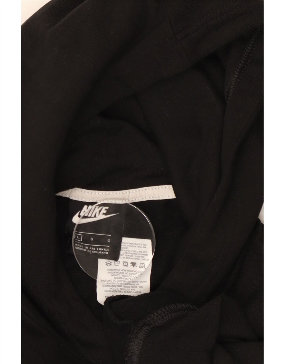 Pulover cu glugă supradimensionat cu Swoosh Graphic pentru femei Nike UK 14 mare negru