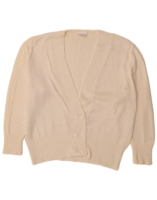 Pulover cardigan pentru femei Rabe EU 46 XL acrilic alb închis