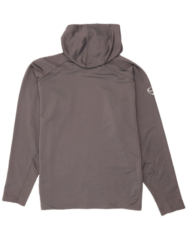 Top grafic cu glugă pentru bărbați Nike Dri Fit cu mânecă lungă UK 42/44 mare gri