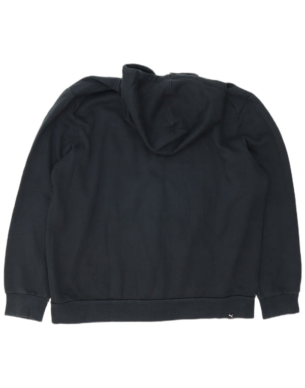 Pulover Puma Graphic Zip pentru bărbați, bumbac negru 2XL