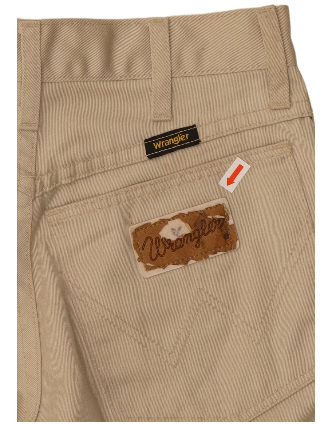 Pantaloni casual pentru femei WRANGLER Bootcut W26 L32 bumbac bej