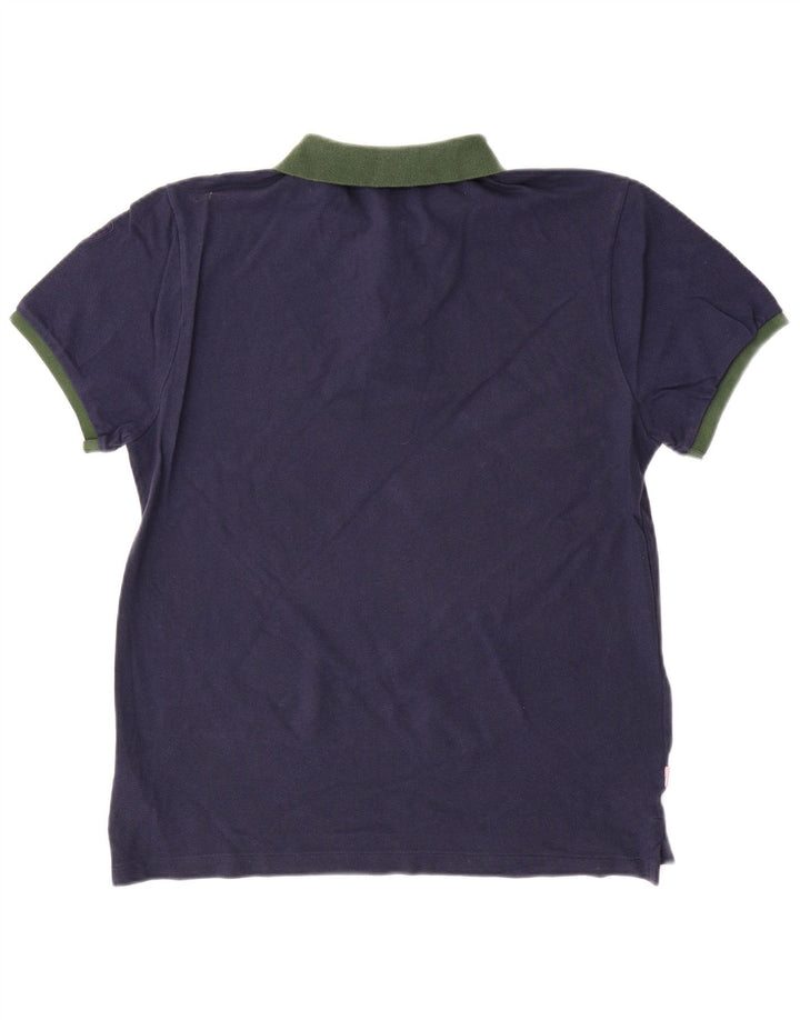 Cămașă polo Blauer pentru bărbați, mare, albastru, bumbac color bloc