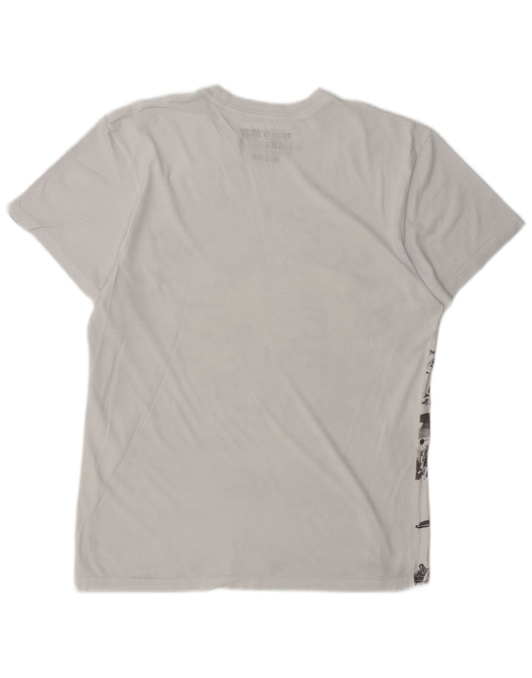 Tricou grafic personalizat Vans pentru bărbați Top, bumbac alb mediu