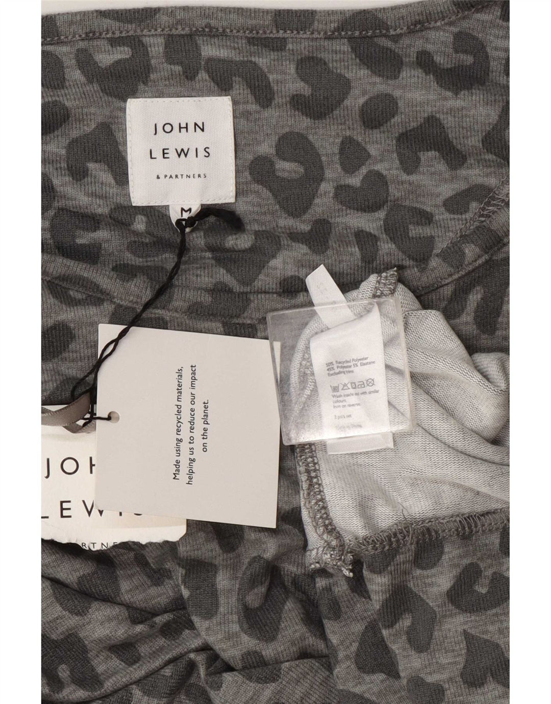 Hanorac pentru femei John Lewis Pulover UK 14 Medium Gri Animal Print
