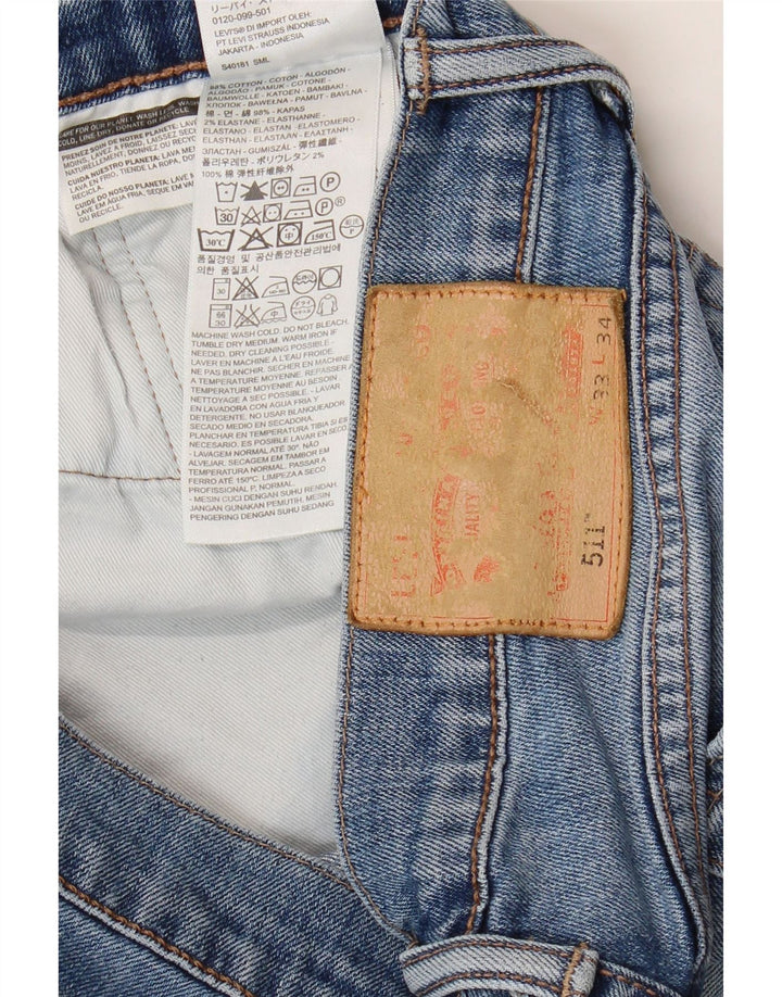 Pantaloni scurți Levi's 511 Denim W33 Large Blue Bumbac