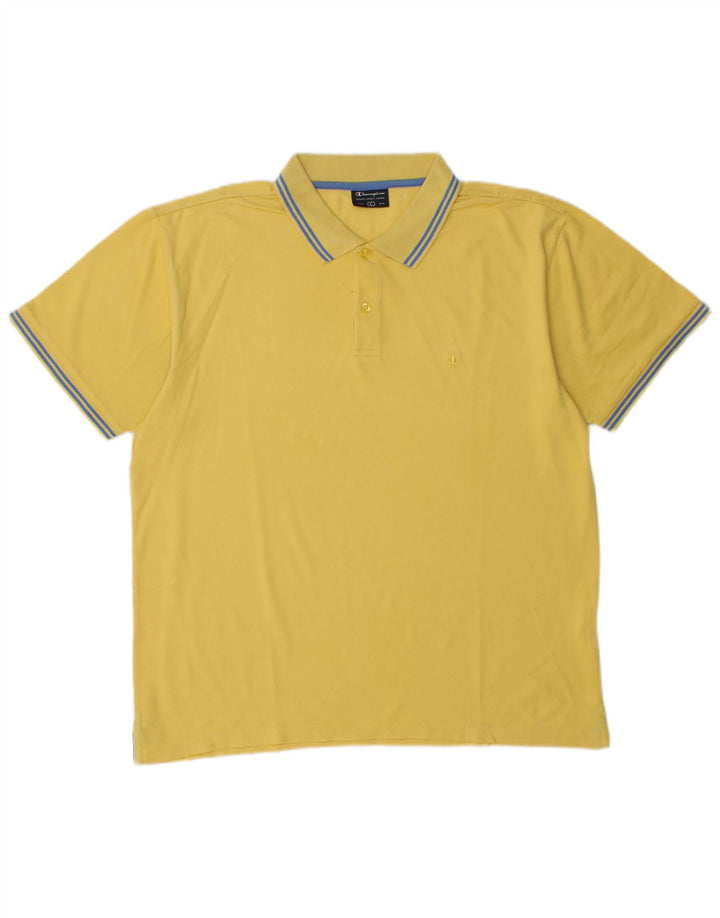 Tricou polo Champion pentru bărbați, bumbac galben mare