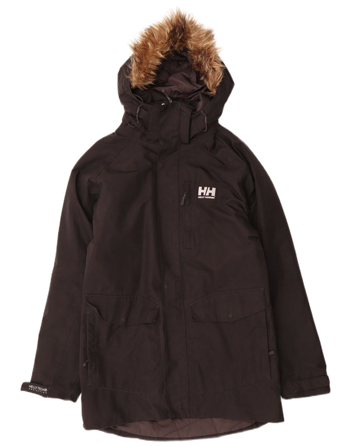 Jachetă parka cu glugă Helly Hansen pentru bărbați UK 36 Poliester negru mic