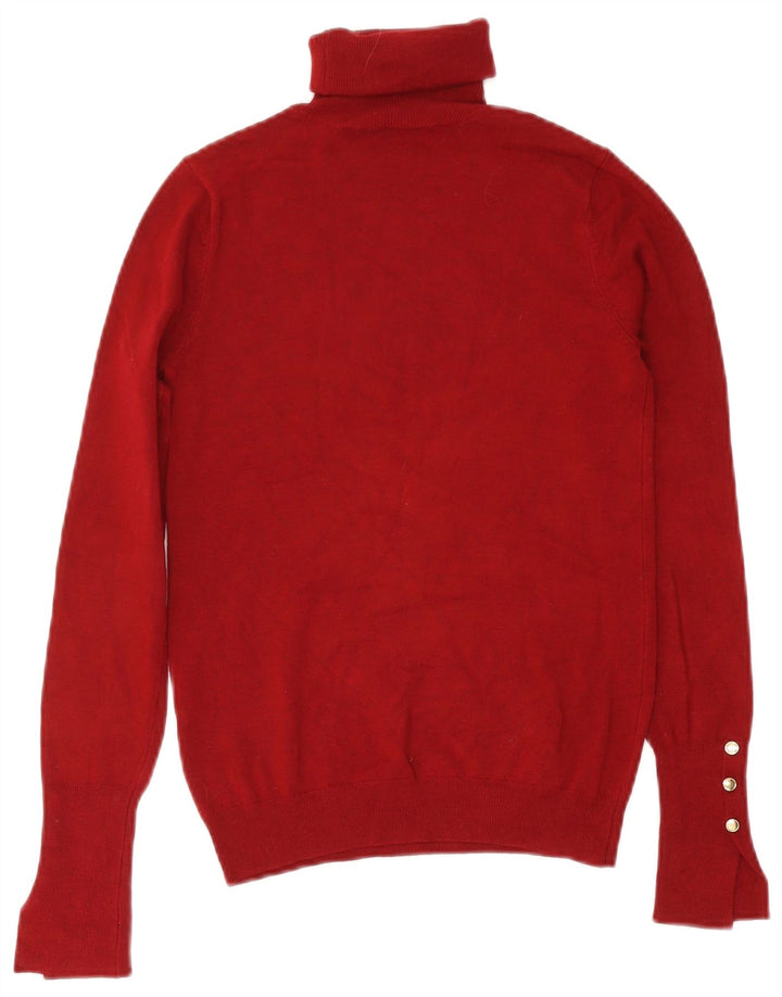 Pulover pentru femei cu gât rulat Zara UK 12 Burgundy mediu