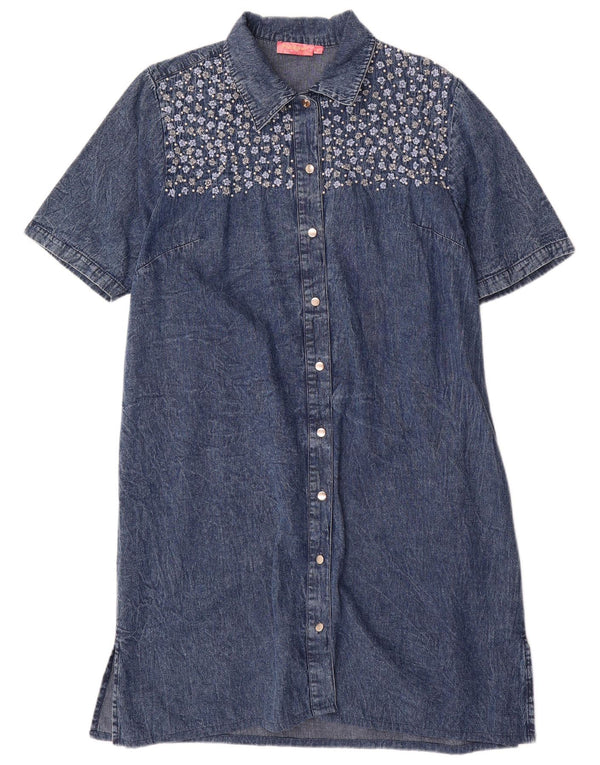 Rochie cămașă cu mânecă scurtă pentru femei Positano by Jean Paul UK 14 Medium Blue
