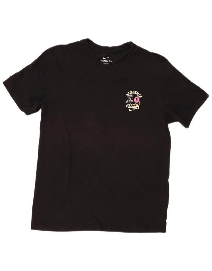 Tricou grafic Nike pentru bărbați cu gantere Donuts Top mediu din bumbac negru