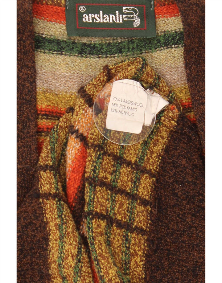 Pulover cardigan pentru bărbați Arslanli, lână de miel cu carouri, multicoloră