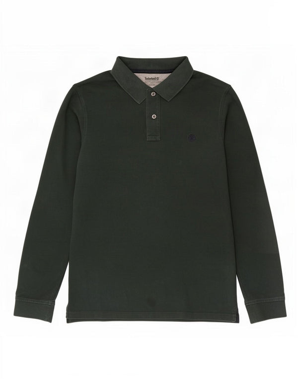 Tricou polo Timberland Slim Fit pentru bărbați, bumbac verde mediu