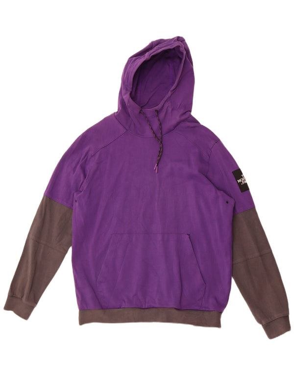 Pulover cu glugă grafic pentru bărbați The North Face, mare, mov, bumbac color bloc