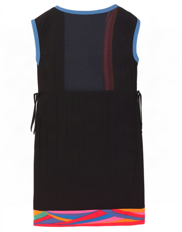 Rochie teacă fără mâneci vintage pentru femei IT 46 mare negru Colorblock