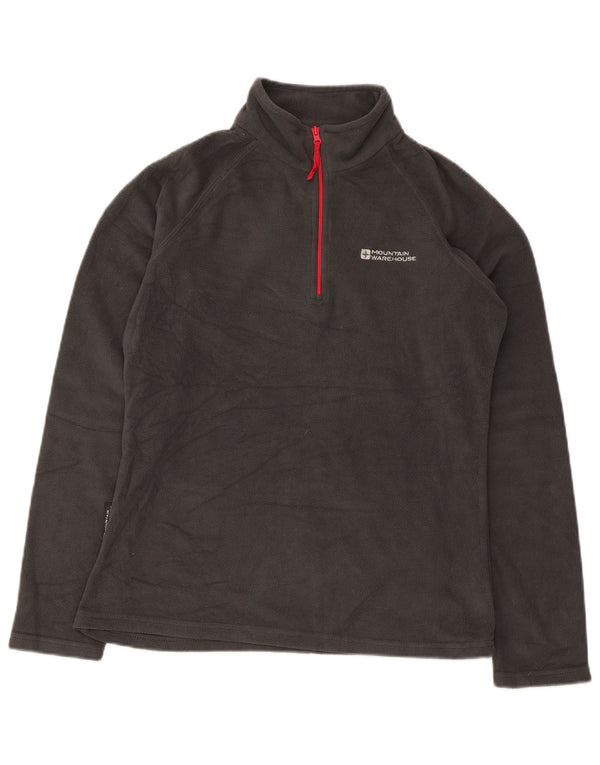 Pulover pentru femei Mountain Warehouse, cu fermoar și gât, din lână UK 8, poliester, gri mic