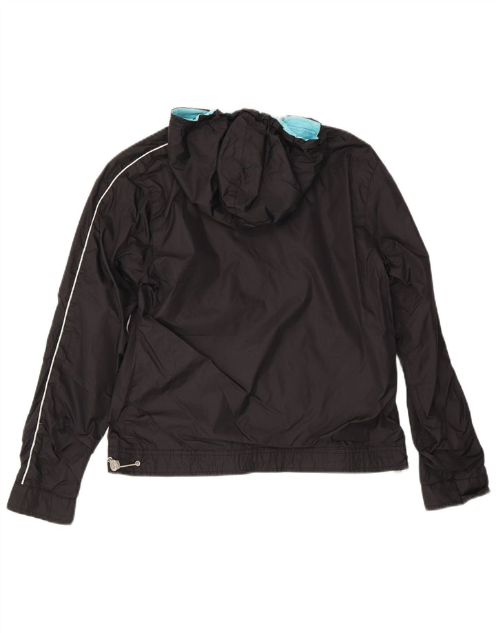 Jachetă de vânt cu glugă Umbro pentru femei UK 14 Poliester mediu negru