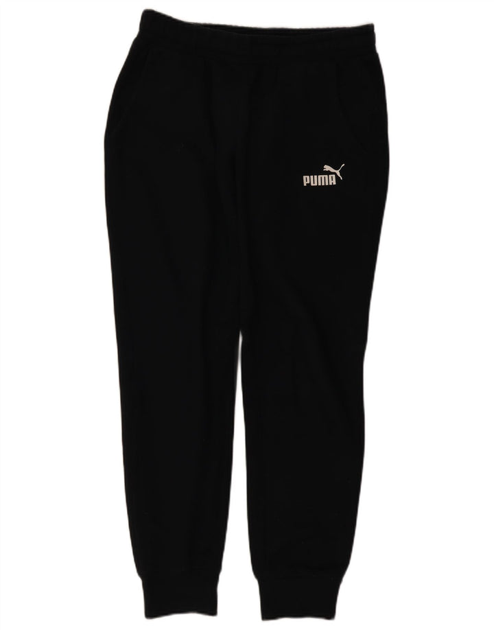 Pantaloni de trening Puma pentru bărbați Joggeri, bumbac mediu negru