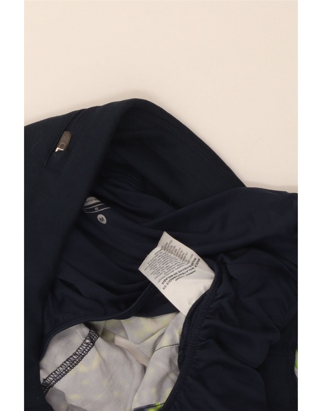 Pantaloni scurti sport pentru femei Dri Fit cu model abstract NIKE UK 14 Medium Bleumarin