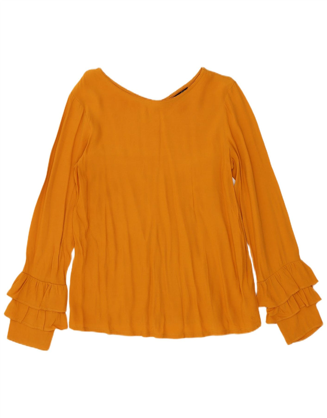 Bluză cu mânecă lungă pentru femei Massimo Dutti Top UK 10 Lyocell galben mic