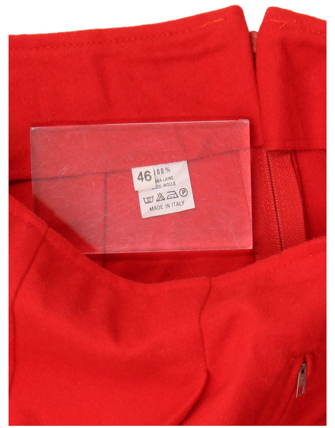 Pantaloni scurți casual pentru femei vintage cu talie înaltă IT 46 Large W30 Lână roșie