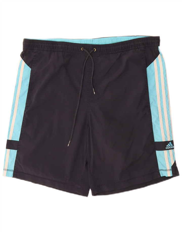 Pantaloni scurți sport Adidas pentru bărbați, medii, bleumarin, poliamidă color bloc