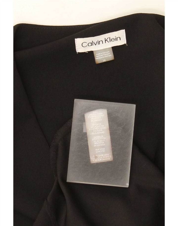 Rochie teacă fără mâneci pentru femei Calvin Klein US 14 Poliester negru mare