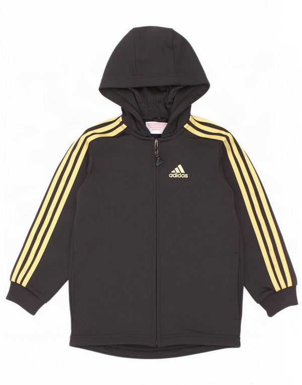 Pulover Adidas pentru băieți, cu fermoar, 2-3 ani, poliester negru