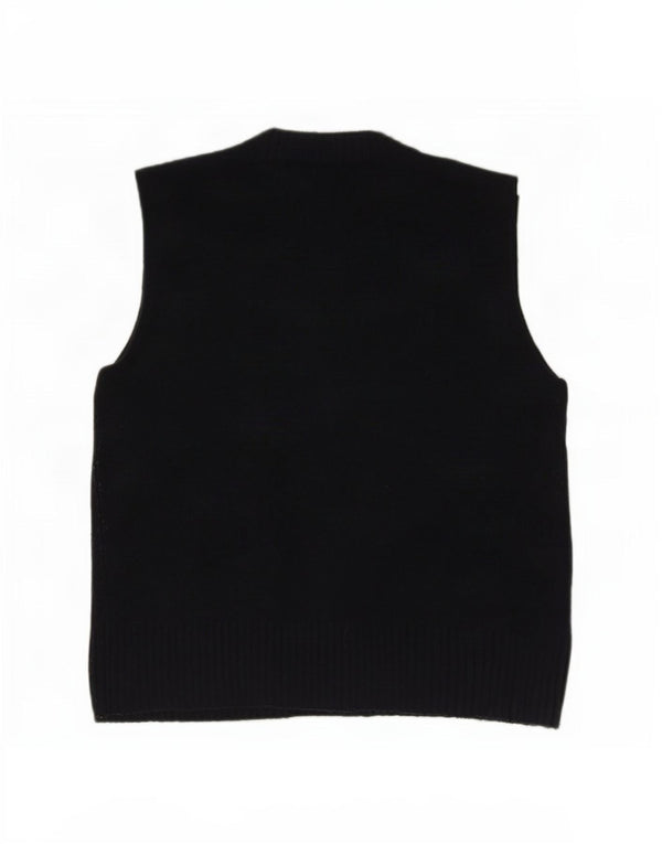 Vesta Zara Femei Tank Top UK 14 Medium Bleumarin Acrilic