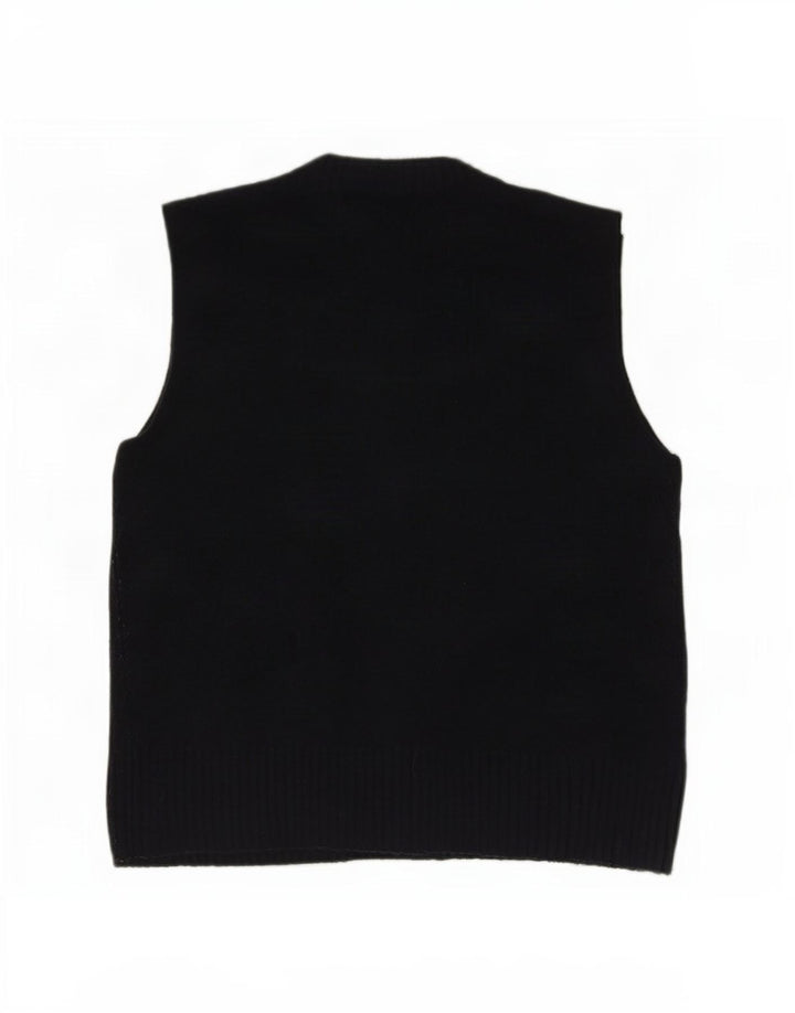 Vesta Zara Femei Tank Top UK 14 Medium Bleumarin Acrilic