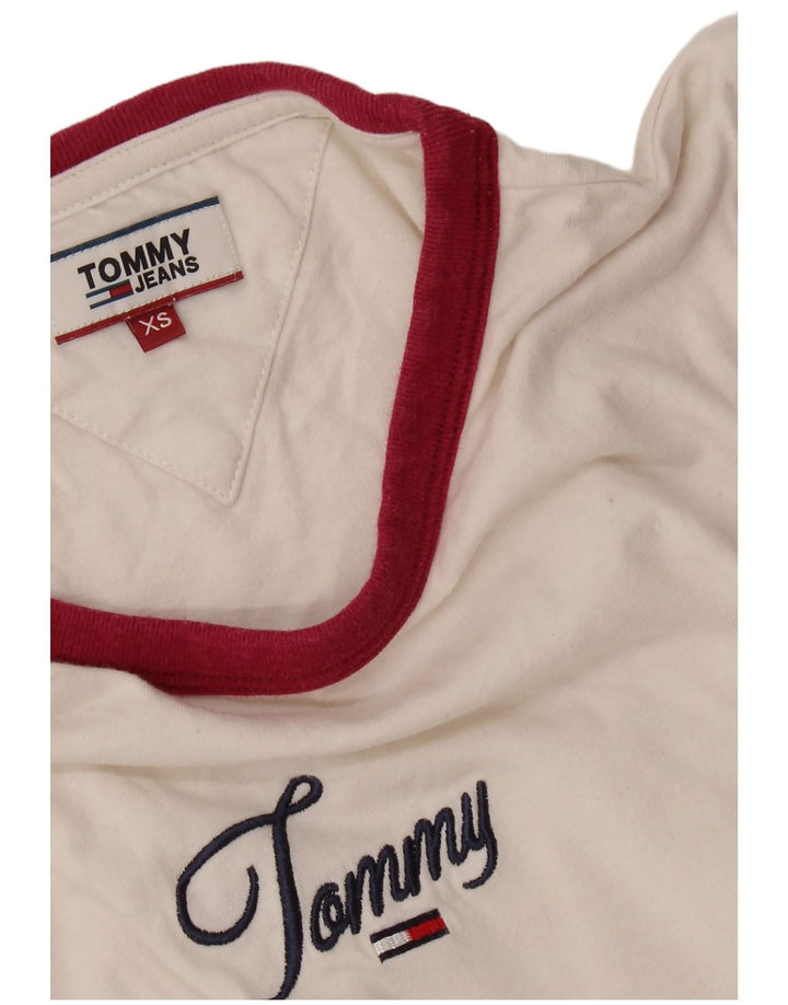TOMMY HILFIGER Tricou cu grafic pentru femei Top UK 6 XS Alb