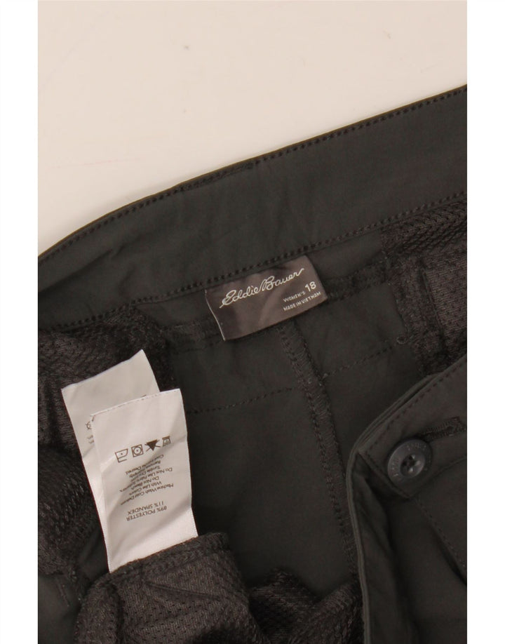 Pantaloni scurti cargo pentru femei Eddie Bauer US 18 2XL W40 poliester gri