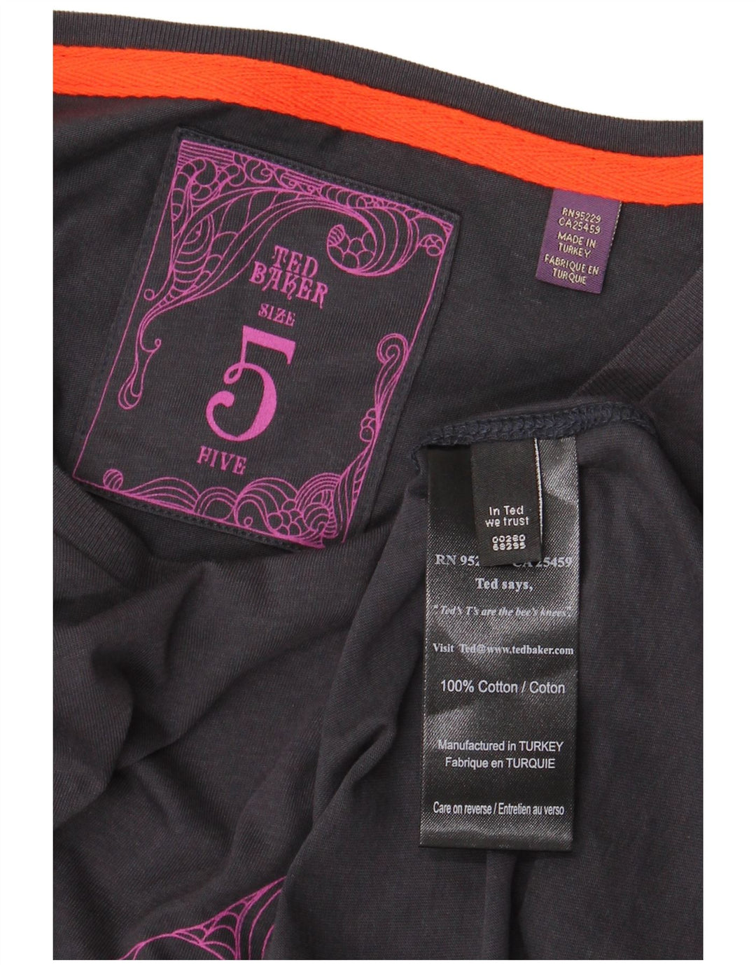 Tricou grafic pentru bărbați Ted Baker Mărimea top 5 XL Bumbac bleumarin