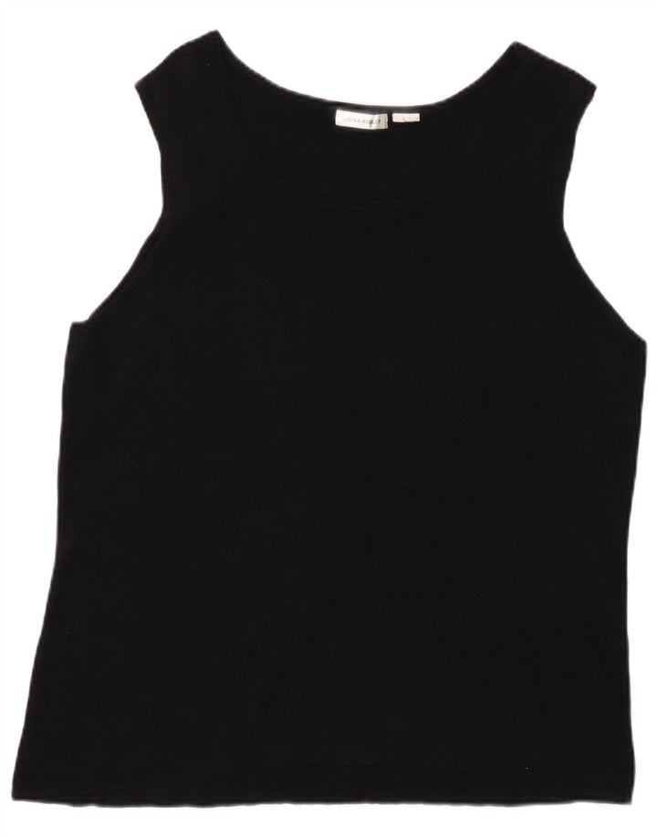 Laura Ashley Womens Vest Tank Top UK 16 Large Black