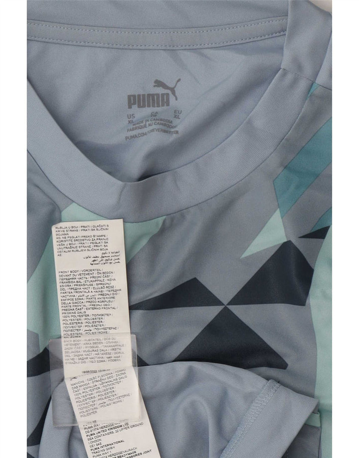 Tricou pentru bărbați Puma Top XL Blue Geometric Poliester