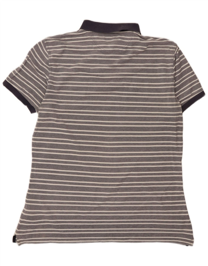 Tricou polo pentru bărbați Barbour XL, bumbac cu dungi gri