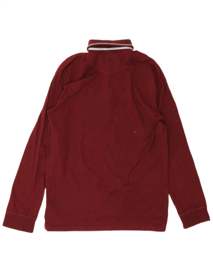 Cămașă polo cu mânecă lungă pentru bărbați Massimo Dutti Mic Bordeaux