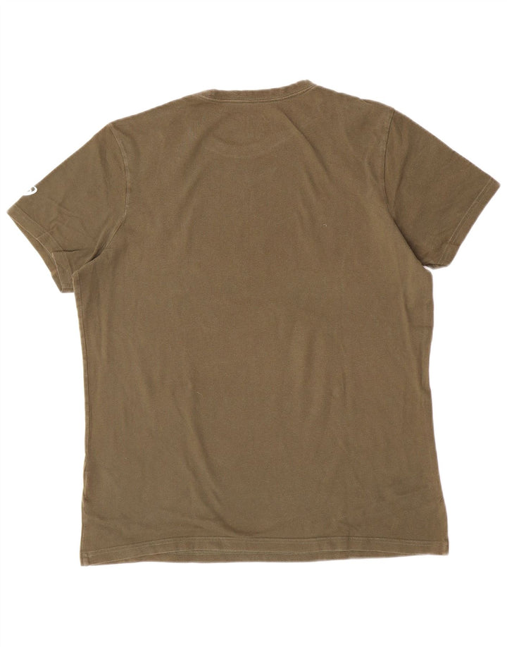 Tricou grafic Asics pentru bărbați Top mare din bumbac kaki