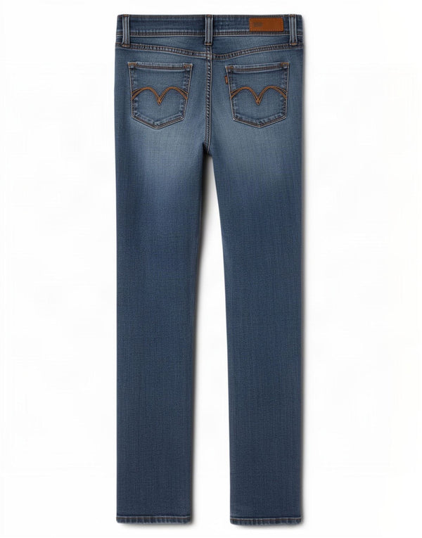 Blugi skinny Levi's Demi Curve pentru femei cu talie joasă US 5 Medium W27 L29 Albastru