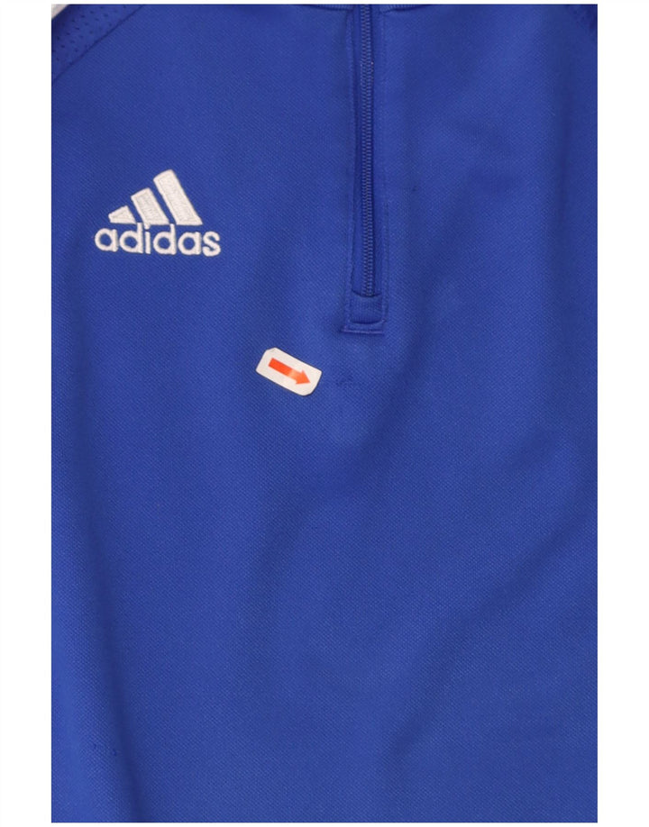 ADIDAS Boys Climacool Pullover Tracksuit Top 9-10 Years Medium Blue