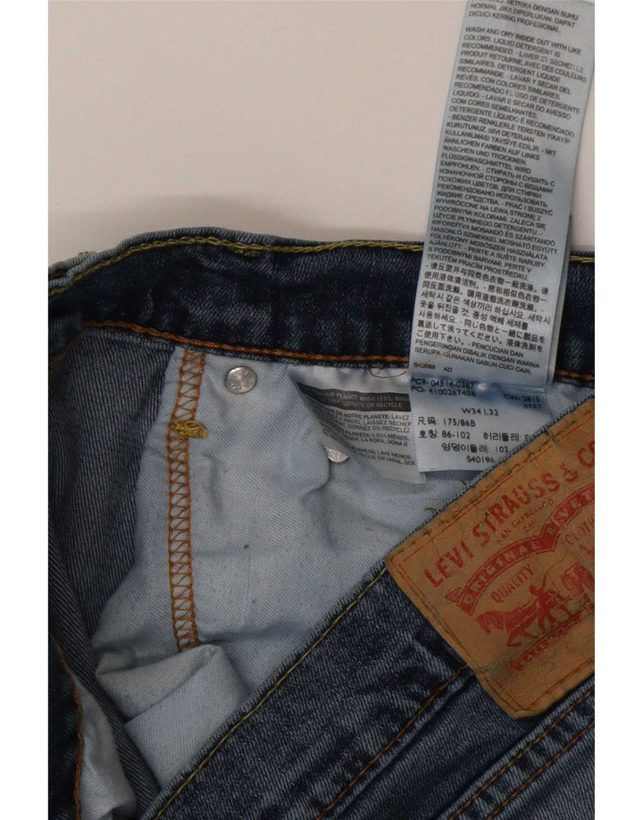 Blugi drepti pentru bărbați Levi's W34 L32 Bumbac albastru